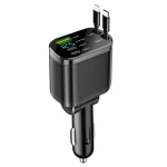 🚗 5-in-1 Super Fast Car Charger with Retractable Cables – PD + Type-C + Apple | Flash Charging | 66W Output | Universal for 12V/24V Vehicles - Image 7