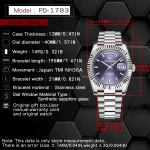 ⌚ PAGANI DESIGN DD40 Men's Luxury Watch - NH36A Automatic Movement | 100M Waterproof | Sapphire Crystal | Day-Date Display | Stainless Steel Bracelet (40mm, Silver/Black/Blue) - Image 6