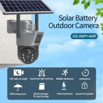🌞 FRDMAX 8MP 4K Solar Security Camera - 360° PTZ Outdoor WiFi CCTV | Color Night Vision | 10800mAh Battery | Human Detection | Alexa Compatible | 128GB SD Card Included - Image 3
