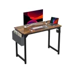 🖥️ JHK Modern Computer Desk - 55" Home Office & Gaming Table w/ Storage Pockets & Headphone Hook | Sturdy Metal Frame | Easy Assembly | Compact Design (Black/White) - Image 9