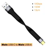 ⚡ UGOURD USB4 20Gbps Short Cable - 13cm/22cm Type C to C Cable | 100W PD Fast Charging | 4K@60Hz Video | for SSD/iPhone 15/MacBook/Steam Deck (Black, 2-Pack) - Image 8