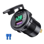 🚗 Dual USB Car Charger QC3.0 + PD Type-C – 12V/24V Fast Charging Socket with ON/OFF Switch | Waterproof for Car, Boat, Truck, Marine, Motorcycle - Image 7