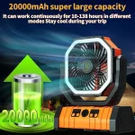 🌬️ 3-in-1 Portable Camping Fan with LED Light - Image 9