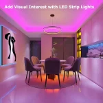 ✨ 100ft RGB LED Strip Lights - Smart WiFi/BT App Control | Music Sync & 44-Key Remote | 16M Colors | Waterproof IP65 | for Bedroom/TV/Party (2x50ft Rolls) - Image 4