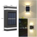 🔆 Solar Wall Light Outdoor – Waterproof Up & Down LED Lamp | Modern Sun-Powered Lighting for Garden, Patio, Fence & Yard Decor (White/WarmLight) - Image 8