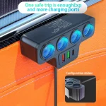 🚗 120W Multi-Function USB & Type-C Car Charger – Fast Charging | 1-to-4 Port Adapter for Multiple Devices - Image 5