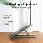 💻 Portable Aluminum Laptop Stand – Ergonomic, Foldable & Lightweight Holder for MacBook Air/Pro, Dell, HP, and More - Image 10