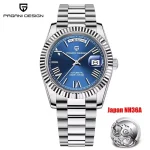 ⌚ PAGANI DESIGN DD40 Men's Luxury Watch - NH36A Automatic Movement | 100M Waterproof | Sapphire Crystal | Day-Date Display | Stainless Steel Bracelet (40mm, Silver/Black/Blue) - Image 9