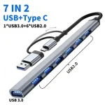 🔌 8-in-1 USB C Hub - USB 3.0/TF/SD Card Reader/3.5mm Audio | Multi-Port Adapter for MacBook Pro/Xiaomi/Tablets | Space Gray Aluminum Shell - Image 10