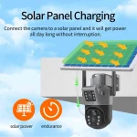 🌞 FRDMAX 8MP 4K Solar Security Camera - 360° PTZ Outdoor WiFi CCTV | Color Night Vision | 10800mAh Battery | Human Detection | Alexa Compatible | 128GB SD Card Included - Image 2