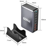 ⚡ 600W GaN Pro 8-Port Charging Station – 2×140W USB-C PD 3.1 + 2×100W USB-C + 3×65W USB-C + 1×22.5W USB-A - Image 22