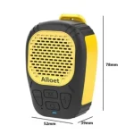 🔊 XICKU Wearable Bluetooth Speaker - IP56 Waterproof Magnetic Clip-On Speaker | 30H Playtime | TF Card Slot | Hands-Free Calls | for Workouts, Jobsites, Outdoor (Black/Yellow) - Image 4