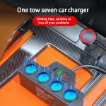 🚗 120W Multi-Function USB & Type-C Car Charger – Fast Charging | 1-to-4 Port Adapter for Multiple Devices - Image 3