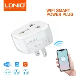 🔌 LDNIO WiFi Smart Plug - Universal Travel Adapter (UK/US/EU) | Tuya/Alexa/Google Home Control | 16A 2500W | Timer & Energy Monitoring | Surge Protection