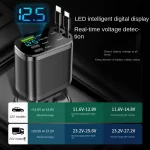 🚗 5-in-1 Super Fast Car Charger with Retractable Cables – PD + Type-C + Apple | Flash Charging | 66W Output | Universal for 12V/24V Vehicles - Image 5