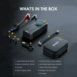 š BUVAYE 10,000mAh Car Jump Starter & Air Pump ā 1000A Peak, Portable Tire Inflator, 12V Auto Battery Booster, LED Light, EVA Bag (UL/CE Certified) - Image 6