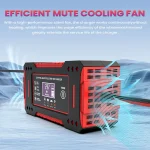 🔋 12V 6A Smart Car Battery Charger – LCD Display, Pulse Repair Function for Lead-Acid Batteries - Image 4