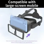 🕶️ Universal VR Headset for Smartphones - Compatible with 4.7-7.2" iPhone/Android | 3D Virtual Reality Glasses | Adjustable HD Lenses | Bluetooth Controller Support (Black) - Image 3