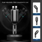 🚗 5-in-1 Super Fast Car Charger with Retractable Cables – PD + Type-C + Apple | Flash Charging | 66W Output | Universal for 12V/24V Vehicles - Image 6