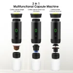 ☕ Wireless Portable Espresso Machine – 3-in-1 Coffee Maker for Travel, Car, Camping & Home | Capsule + Ground Coffee | USB Rechargeable - Image 6