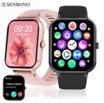 ⌚ ZL54CJ Square Smartwatch for Women & Men - Bluetooth Calls, Heart Rate Monitor, 10 Sport Modes, IP68 Waterproof (iOS/Android)
