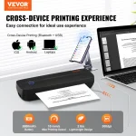 🖨️ VEVOR Portable Bluetooth Thermal Printer Inkless A4/A5 Mobile Printer for Home & Office | Multi-System WiFi/USB/Bluetooth Printing 🔋 2600mAh Battery - Image 2