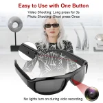 🎥 1080P HD Glasses Camera Recorder | Wearable Spy Sunglasses DVR | Mini Hidden Cam for Sports, Surveillance & Vlogging 📹 - Image 3