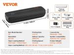 🖨️ VEVOR Portable Bluetooth Thermal Printer Inkless A4/A5 Mobile Printer for Home & Office | Multi-System WiFi/USB/Bluetooth Printing 🔋 2600mAh Battery - Image 8