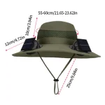 ☀️  Solar Fan Hat with USB Charging & Adjustable Fan Wide Brim Sun Hat for Hiking, Fishing, Riding Waterproof & Breathable Design 🌊 - Image 21