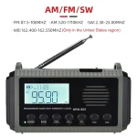 📻 Solar & Hand Crank Emergency Radio | 4-Way Power NOAA Weather Alert + 10000mAh Power Bank | Built-in Flashlight & Phone Charger for Survival 🔋 - Image 15