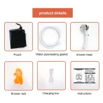 🌟 Portable Camp Shower with LED Light | Type-C Rechargeable Electric Shower Pump | Waterproof Outdoor Shower for Camping, Hiking & Emergencies 🏕️ - Image 9