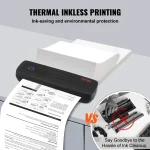 🖨️ VEVOR Portable Bluetooth Thermal Printer Inkless A4/A5 Mobile Printer for Home & Office | Multi-System WiFi/USB/Bluetooth Printing 🔋 2600mAh Battery - Image 3