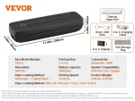 🖨️ VEVOR Portable Bluetooth Thermal Printer Inkless A4/A5 Mobile Printer for Home & Office | Multi-System WiFi/USB/Bluetooth Printing 🔋 2600mAh Battery - Image 7