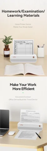 🖨️ PERIPAGE P40 Portable Thermal Printer Wireless Ink-less Mobile Printer for Travel ✈️ Office 🏢 Home 🏠 | Instant Bluetooth Printing from iOS/Android 📱 - Image 9
