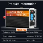 ⚡ HOULI 5000W Pure Sine Wave Inverter | 12V/24V to 110V AC Power Converter 🏡 Dual USB Outlets for Solar/RV/CPAP 🚨 Emergency Backup Guaranteed - Image 7