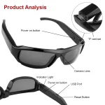 🎥 1080P HD Glasses Camera Recorder | Wearable Spy Sunglasses DVR | Mini Hidden Cam for Sports, Surveillance & Vlogging 📹 - Image 14