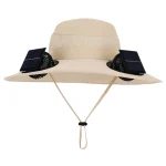 ☀️  Solar Fan Hat with USB Charging & Adjustable Fan Wide Brim Sun Hat for Hiking, Fishing, Riding Waterproof & Breathable Design 🌊 - Image 10