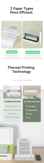 🖨️ PERIPAGE P40 Portable Thermal Printer Wireless Ink-less Mobile Printer for Travel ✈️ Office 🏢 Home 🏠 | Instant Bluetooth Printing from iOS/Android 📱 - Image 12