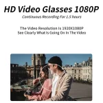 🎥 1080P HD Glasses Camera Recorder | Wearable Spy Sunglasses DVR | Mini Hidden Cam for Sports, Surveillance & Vlogging 📹 - Image 11