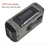 📻 Solar & Hand Crank Emergency Radio | 4-Way Power NOAA Weather Alert + 10000mAh Power Bank | Built-in Flashlight & Phone Charger for Survival 🔋 - Image 13