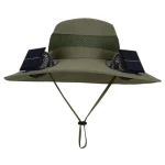 ☀️  Solar Fan Hat with USB Charging & Adjustable Fan Wide Brim Sun Hat for Hiking, Fishing, Riding Waterproof & Breathable Design 🌊 - Image 7
