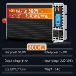 ⚡ HOULI 5000W Pure Sine Wave Inverter | 12V/24V to 110V AC Power Converter 🏡 Dual USB Outlets for Solar/RV/CPAP 🚨 Emergency Backup Guaranteed - Image 9