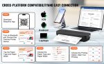 🖨️ VEVOR Portable Bluetooth Thermal Printer Inkless A4/A5 Mobile Printer for Home & Office | Multi-System WiFi/USB/Bluetooth Printing 🔋 2600mAh Battery - Image 14